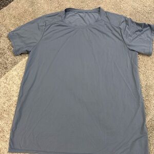 Athletic Performance Training Shirt Mens XL Gray-Blue Nylon Spandex Gym